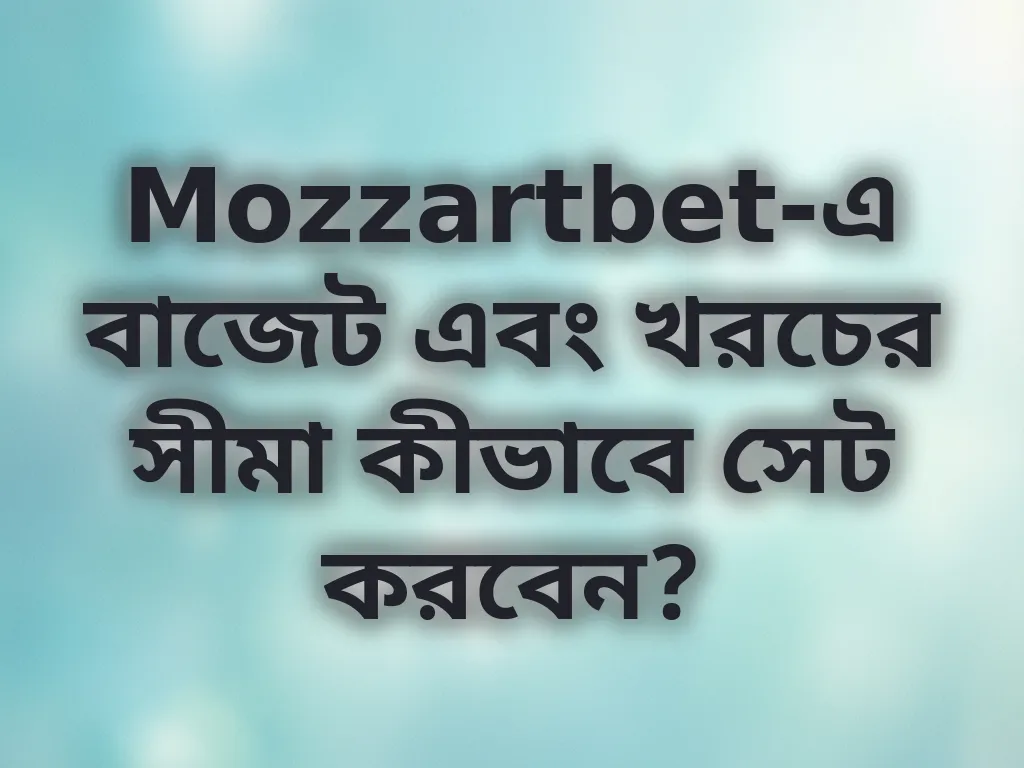বাজেট লিমিট সেট করার গাইড